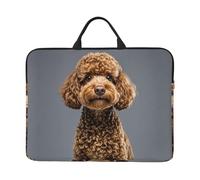 360 Protective Laptop Case 14 inch, Brown Poodle Laptop Sleeve with Handle Shockproof Computer Bag Waterproof Traveling Computer Cover Notebook Case Briefcase Gifts for Men Women