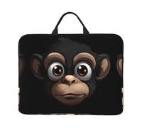 360 Protective Laptop Case 14 inch, Cartoon Monkey Avatar Laptop Sleeve with Handle Shockproof Computer Bag Waterproof Traveling Computer Cover Notebook Case Briefcase Gifts for Men Women