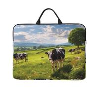 360 Protective Laptop Case 14 inch, Cows grazing Laptop Sleeve with Handle Shockproof Computer Bag Waterproof Traveling Computer Cover Notebook Case Briefcase Gifts for Men Women