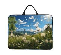 360 Protective Laptop Case 14 inch, Dandelions on The Grass Laptop Sleeve with Handle Shockproof Computer Bag Waterproof Traveling Computer Cover Notebook Case Briefcase Gifts for Men Women