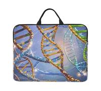 360 Protective Laptop Case 14 inch, DNA Genetic Helix Laptop Sleeve with Handle Shockproof Computer Bag Waterproof Traveling Computer Cover Notebook Case Briefcase Gifts for Men Women