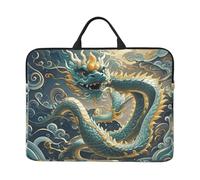 360 Protective Laptop Case 14 inch, Dragon Chinese Background Laptop Sleeve with Handle Shockproof Computer Bag Waterproof Traveling Computer Cover Notebook Case Briefcase Gifts for Men Women