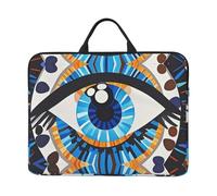 360 Protective Laptop Case 14 inch, Evil Eye Laptop Sleeve with Handle Shockproof Computer Bag Waterproof Traveling Computer Cover Notebook Case Briefcase Gifts for Men Women