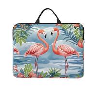360 Protective Laptop Case 14 inch, Flamingo Watercolor Laptop Sleeve with Handle Shockproof Computer Bag Waterproof Traveling Computer Cover Notebook Case Briefcase Gifts for Men Women