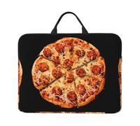 360 Protective Laptop Case 14 inch, Fried Pizza Laptop Sleeve with Handle Shockproof Computer Bag Waterproof Traveling Computer Cover Notebook Case Briefcase Gifts for Men Women