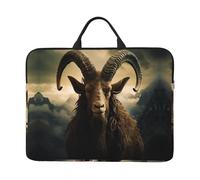 360 Protective Laptop Case 14 inch, Goat Looking into Camera Laptop Sleeve with Handle Shockproof Computer Bag Waterproof Traveling Computer Cover Notebook Case Briefcase Gifts for Men Women