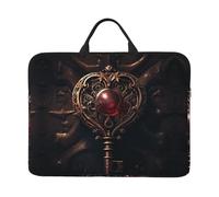 360 Protective Laptop Case 14 inch, Heart Shaped Key Laptop Sleeve with Handle Shockproof Computer Bag Waterproof Traveling Computer Cover Notebook Case Briefcase Gifts for Men Women