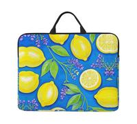 360 Protective Laptop Case 14 inch, Lemon Blue Yellow Boho Laptop Sleeve with Handle Shockproof Computer Bag Waterproof Traveling Computer Cover Notebook Case Briefcase Gifts for Men Women