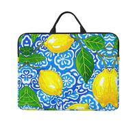 360 Protective Laptop Case 14 inch, Lemon Blue Yellow Laptop Sleeve with Handle Shockproof Computer Bag Waterproof Traveling Computer Cover Notebook Case Briefcase Gifts for Men Women