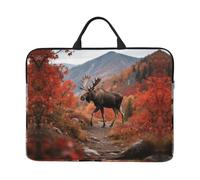 360 Protective Laptop Case 14 inch, Majestic Moose in Forest Laptop Sleeve with Handle Shockproof Computer Bag Waterproof Traveling Computer Cover Notebook Case Briefcase Gifts for Men Women