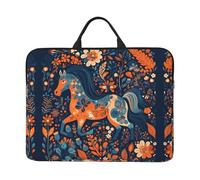360 Protective Laptop Case 14 inch, Pony in Illustration Laptop Sleeve with Handle Shockproof Computer Bag Waterproof Traveling Computer Cover Notebook Case Briefcase Gifts for Men Women