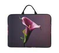 360 Protective Laptop Case 14 inch, Purple Calla Lily Laptop Sleeve with Handle Shockproof Computer Bag Waterproof Traveling Computer Cover Notebook Case Briefcase Gifts for Men Women