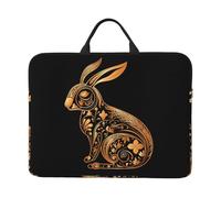 360 Protective Laptop Case 14 inch, Rabbit Icon Laptop Sleeve with Handle Shockproof Computer Bag Waterproof Traveling Computer Cover Notebook Case Briefcase Gifts for Men Women