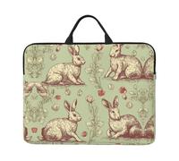 360 Protective Laptop Case 14 inch, Rabbit Pattern Laptop Sleeve with Handle Shockproof Computer Bag Waterproof Traveling Computer Cover Notebook Case Briefcase Gifts for Men Women