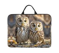 360 Protective Laptop Case 14 inch, Real Cute Owls Laptop Sleeve with Handle Shockproof Computer Bag Waterproof Traveling Computer Cover Notebook Case Briefcase Gifts for Men Women