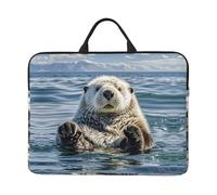 360 Protective Laptop Case 14 inch, Sea Otter Laptop Sleeve with Handle Shockproof Computer Bag Waterproof Traveling Computer Cover Notebook Case Briefcase Gifts for Men Women