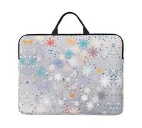 360 Protective Laptop Case 14 inch, Soft Snowflakes Laptop Sleeve with Handle Shockproof Computer Bag Waterproof Traveling Computer Cover Notebook Case Briefcase Gifts for Men Women