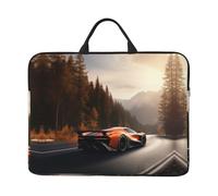 360 Protective Laptop Case 14 inch, Sports Car on The Road Laptop Sleeve with Handle Shockproof Computer Bag Waterproof Traveling Computer Cover Notebook Case Briefcase Gifts for Men Women