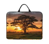 360 Protective Laptop Case 14 inch, Sunrise on Big Tree Laptop Sleeve with Handle Shockproof Computer Bag Waterproof Traveling Computer Cover Notebook Case Briefcase Gifts for Men Women