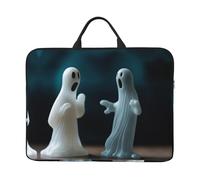 360 Protective Laptop Case 14 inch, Two Ghost Statues Laptop Sleeve with Handle Shockproof Computer Bag Waterproof Traveling Computer Cover Notebook Case Briefcase Gifts for Men Women