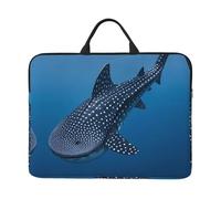 360 Protective Laptop Case 14 inch, Variegated Whale Shark Navy Laptop Sleeve with Handle Shockproof Computer Bag Waterproof Traveling Computer Cover Notebook Case Briefcase Gifts for Men Women