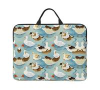 360 Protective Laptop Case 14 inch, Watercolor Duck Print Laptop Sleeve with Handle Shockproof Computer Bag Waterproof Traveling Computer Cover Notebook Case Briefcase Gifts for Men Women