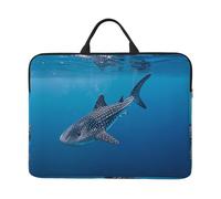 360 Protective Laptop Case 14 inch, Whale Shark Turquoise Laptop Sleeve with Handle Shockproof Computer Bag Waterproof Traveling Computer Cover Notebook Case Briefcase Gifts for Men Women