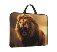 360° Protective Laptop Sleeve 14 in Laptop Case Bag Angry Roaring Lion Computer Carrying Cover with Handle