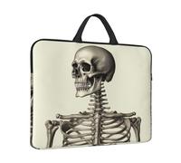 360° Protective Laptop Sleeve 14 in Laptop Case Bag Human Skeleton Computer Carrying Cover with Handle