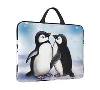 360° Protective Laptop Sleeve 14 in Laptop Case Bag I Love Penguins Computer Carrying Cover with Handle