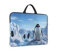 360° Protective Laptop Sleeve 14 in Laptop Case Bag Penguin Antarctica Ice Computer Carrying Cover with Handle
