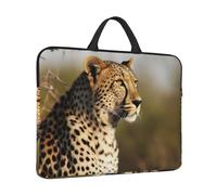 360° Protective Laptop Sleeve 14 in Laptop Case Bag Wild Animal Leopard Computer Carrying Cover with Handle