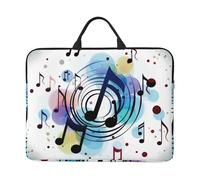360° Protective Laptop Sleeve 14 Inch Polka Dot Music Note Laptop Case with Handle Shockproof Computer Bag Waterproof Briefcase Handbags Portable Laptop Bag Gifts for Men Women