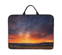 360° Protective Laptop Sleeve 14 Inch Starry Night Sunset Skyscape Laptop Case with Handle Shockproof Computer Bag Waterproof Briefcase Handbags Portable Laptop Bag Gifts for Men Women