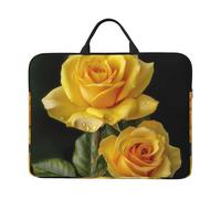 360° Protective Laptop Sleeve 14 Inch Yellow Rose Laptop Case with Handle Shockproof Computer Bag Waterproof Briefcase Handbags Portable Laptop Bag Gifts for Men Women
