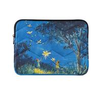 360 Protective Polyester Sleeve for Laptops 13-14 In quilted Travel Laptop Sleeve Bag for Travel Business-Firefly Lighting Up The Summer Night M