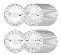 360° Protractor Pack of 30 Protactors Plastic Protractor Math Protractors Clear Protractor Ruler Drafting Tools Circle Protractor for Geometry