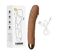 360°Realistic Dildo Penis G-Spot Vibrator Shock Function Heating with Suction Cup BDSM Sex Toy