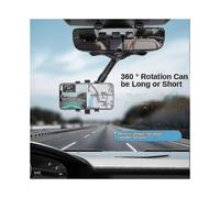 360 Rearview Mirror Phone Holder for Car Mount Phone And Gps Holder Universal Rotating Adjustable Telescopic Car Phone Holder