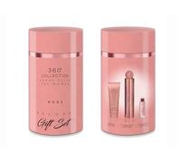 360 Rose by Perry Ellis for Women - 3 Pc Gift Set 3.4oz EDP Spray, 0.25oz EDP Spray, 3oz Shower Gel