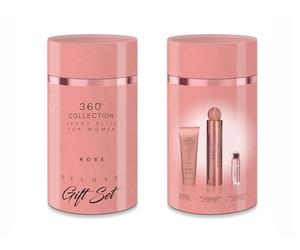360 Rose by Perry Ellis for Women - 3 Pc Gift Set 3.4oz EDP Spray, 0.25oz EDP Spray, 3oz Shower Gel