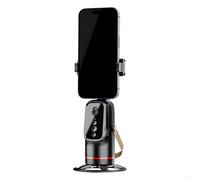 360° Rotable Auto Face Tracking Tripod, Rechargeable Phone Holder For Live Streams/Recordings, For 65-90mm Smartphones, Smart Video Mount (Q03V double lights)