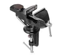 360 Rotary Bench Vise with Locking Swivel Base Sturdy Cast Iron Construction Big Striking Anvil Easy Installation for Woodworking Cutting Jewelry DIY Crafts Model Building Electron