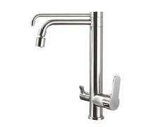 360° Rotatable 3Way Brushed Kitchen Faucet Dual Lever Mixer Single Hole Design for Easy Water Flow Control Perfect for Modern Kitchens