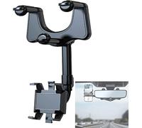 360°Rotatable and Retractable Car Phone Holder Car Rearview Mirror Bracket, Multifunctional Adjustable Universal Phone Holder,Universal Phone GPS Holder Phone Mount Holder for All Smartphones and Car