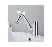 360° Rotatable Bathroom Faucet Foldable Sink Mixer Tap Single Handle Basin Faucet Universal Swivel Washbasin Tap Modern Washbasin Mixer Space-Saving Design