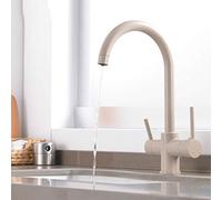 360° Rotatable Black Chrome Kitchen Faucet Water Mixer Tap, Built-in Pure Water Filter for Drinking, Modern Design, Easy Installation, LWX