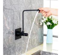 360° Rotatable Black Kitchen Faucet Stainless Steel Cold Water Sink Tap Grifo de Osmosis para Cocina de Pared Modern Design and Stylish