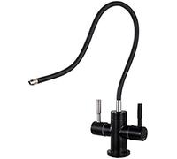 360° Rotatable Black Kitchen Faucet Water Filter Tap - Compatible with All Water Filtration and Reverse Osmosis Systems - Durable & Easy to Clean