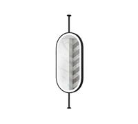 360° Rotatable Double-Sided Bathroom Mirror with Lighting, Dimmable 3-Color Opts, Metal Rod Mounted, High Definit, 50x90cm, Perfect for Makeup & Grooming